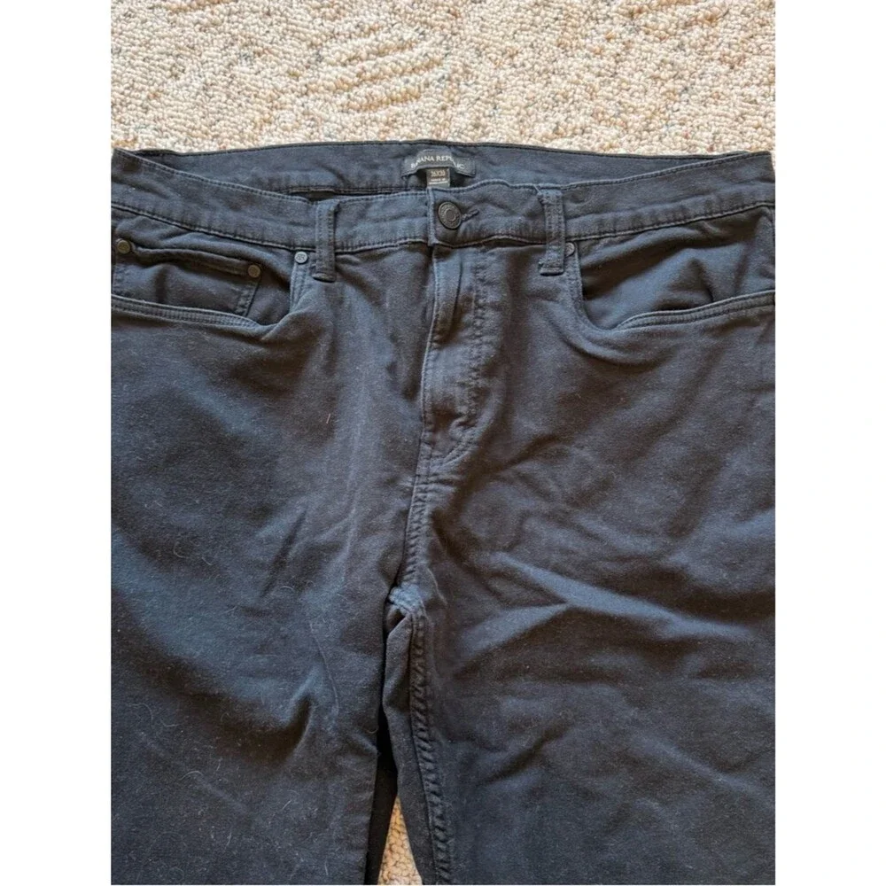 Banana Republic Slim Fit Stretch 5 Pocket Pant in Navy Blue Size 36 x 30”